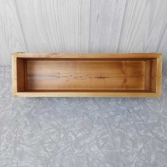 Catch-All Wooden Wall Hanging Box with Key Hooks - Picture 3 of 8